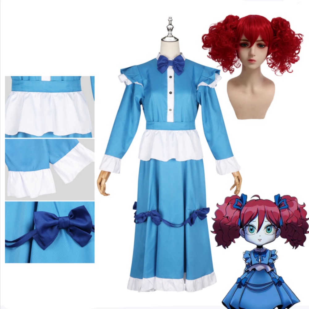 Anime Cosplay Red Hair - Poppy Red Hair Cosplay Costume Full