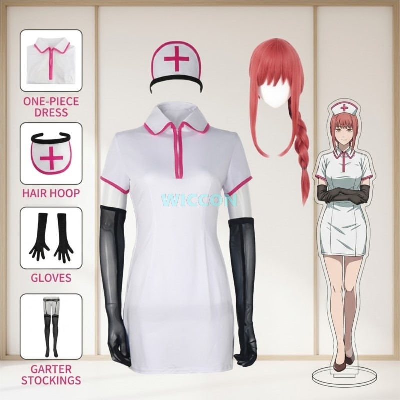 Anime Cosplay Nurse - Anime Chainsow Man Cosplay Costume Makima