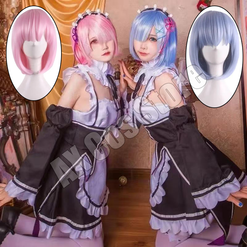 Anime Re:zero Kara Hajimeru Is - Re Zero Rem Wig 评论和价格