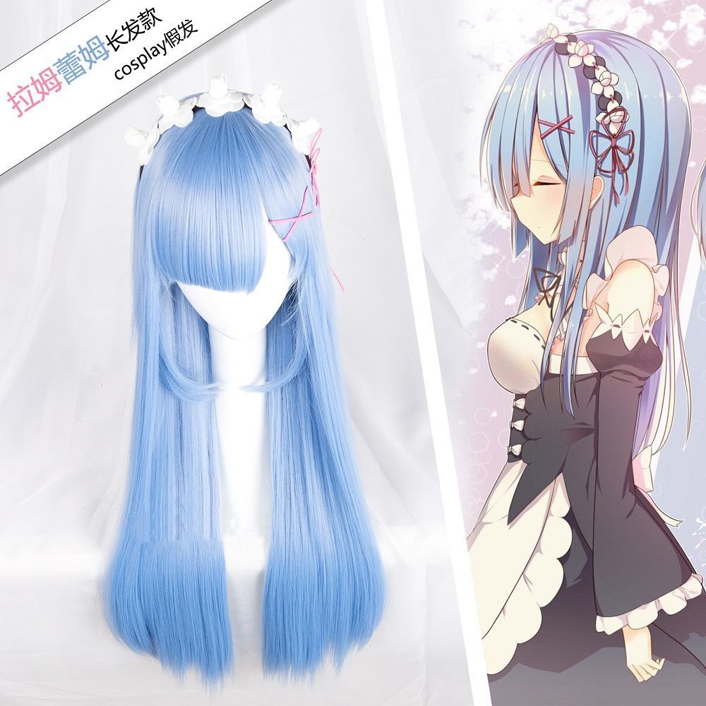 Re Zero Ram & Rem Cosplay Wig  - Re Zero Rem Wig 评论和价格