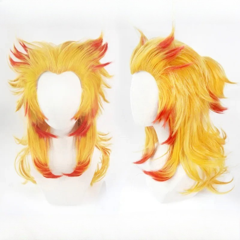 Rengoku Kyoujurou Wig Kimetsu  - Anime Cosplay Red Hair 评论和价格