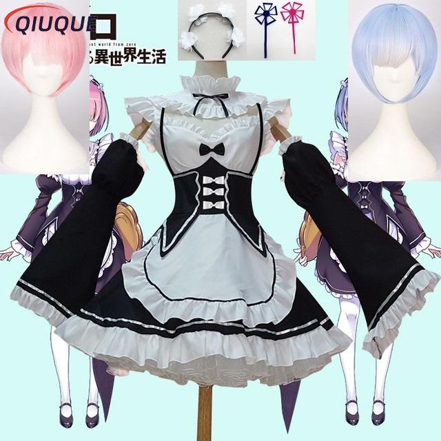 Anime Re:zero Kara Hajimeru Is - Re Zero Rem Wig 评论和价格
