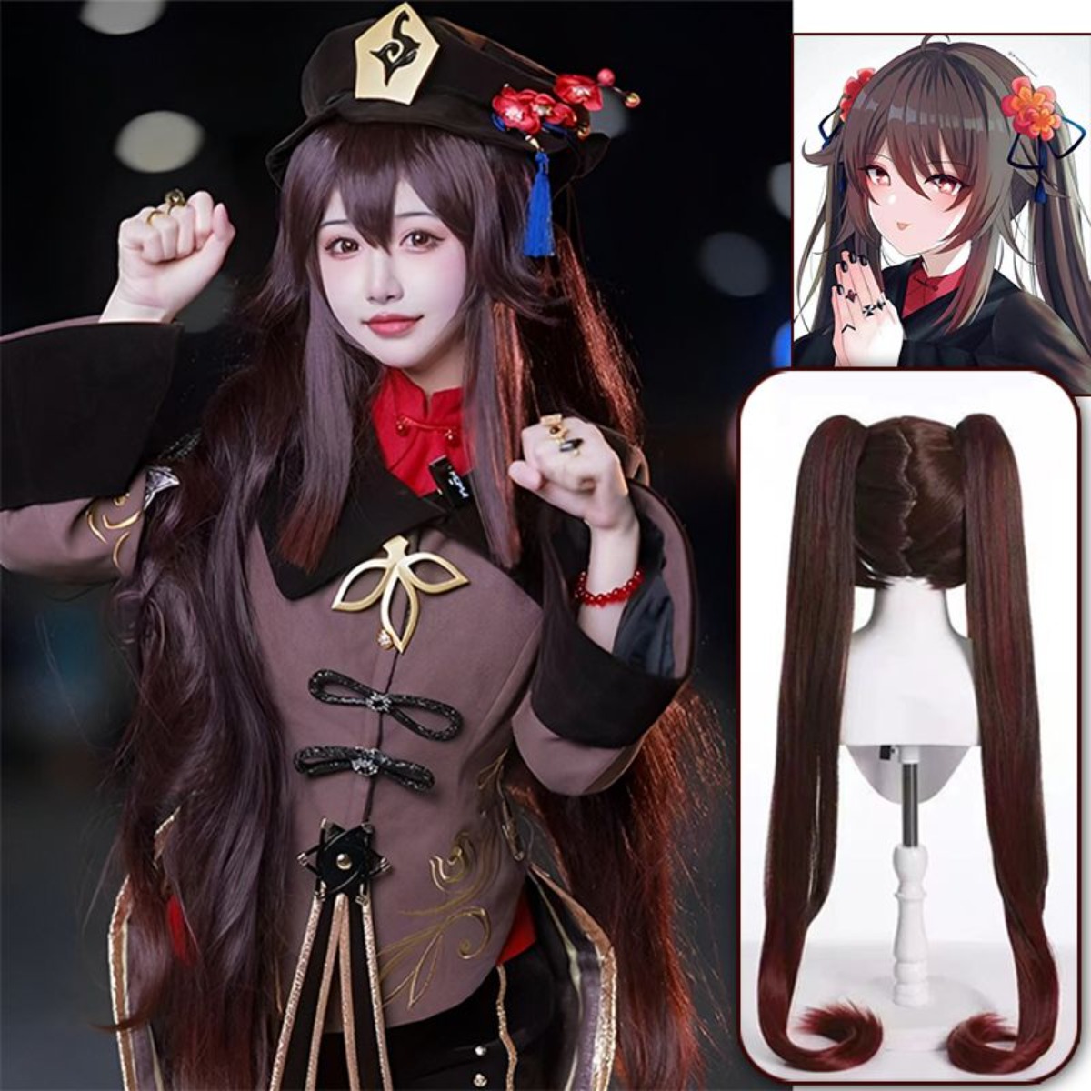 Genshin Impact Hu Tao Cosplay  - Cosplay Duo Anime 评论和价格