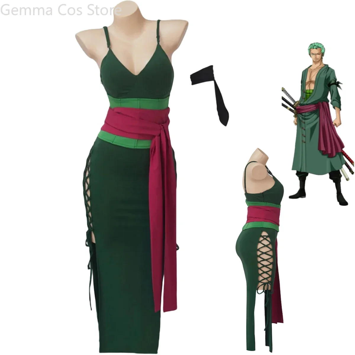 Anime Roronoa Zoro Cosplay Cos - Anime Zoro Cosplay Female 评论和价格